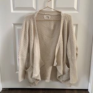 Cream Draped Cardigan